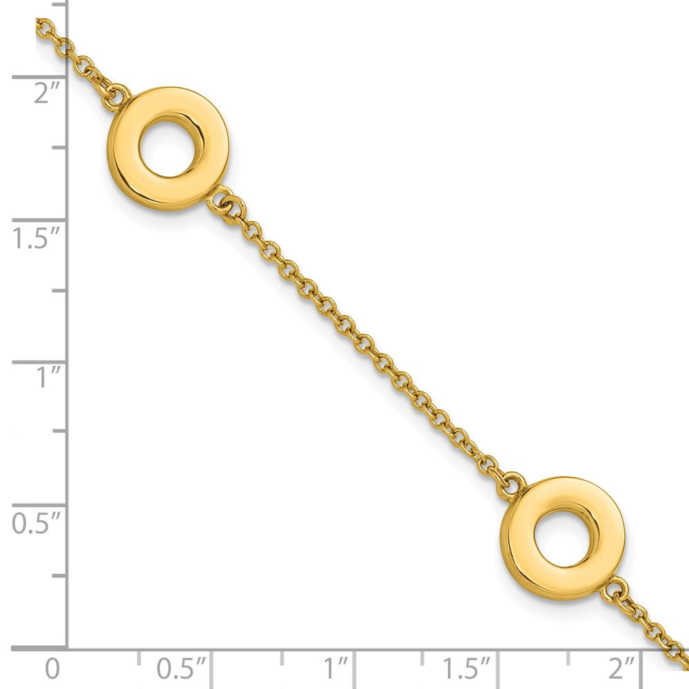 Polished Circle Station with .5in Ext. Bracelet
