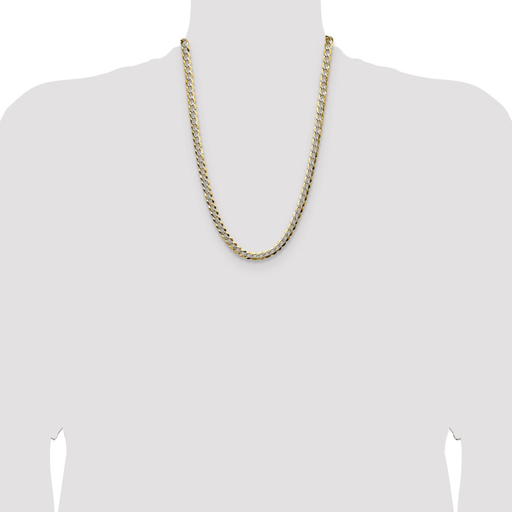 7.2mm Lightweight Pavé Flat Cuban Chain