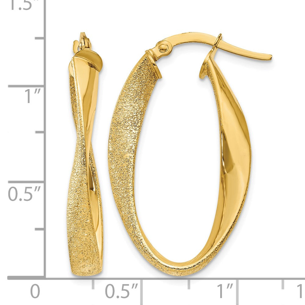 Oval Twist Hoop Earrings
