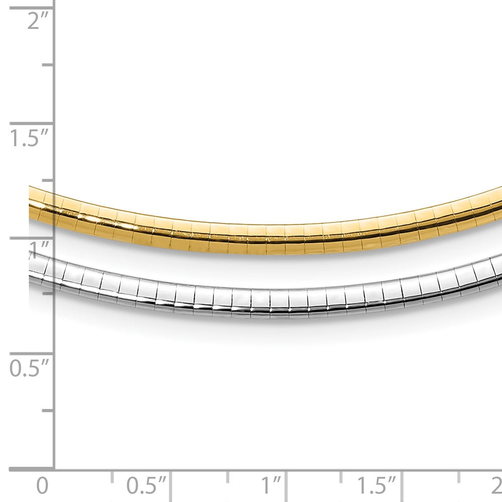 Lt Reversible 3mm Omega w/extender Necklace