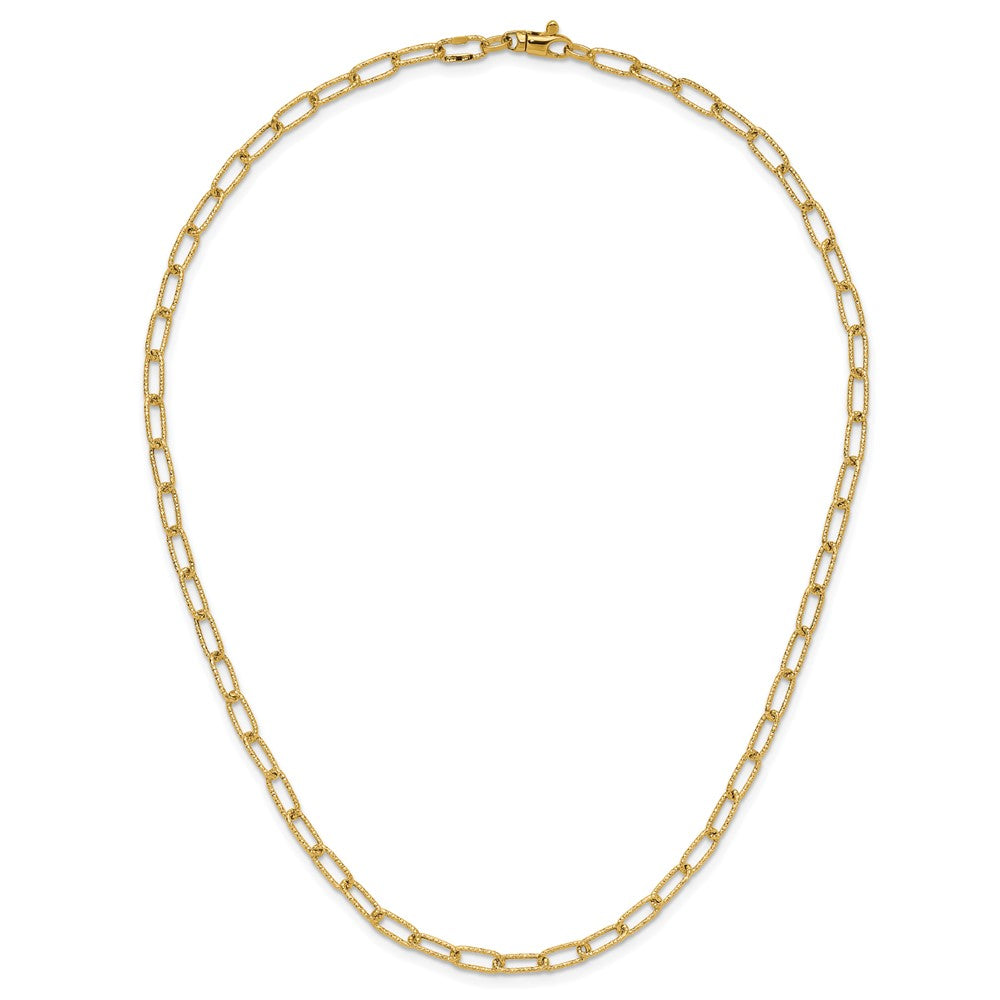 Textured Open Link Necklace 18"