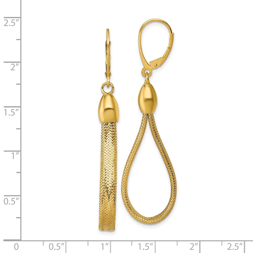 Polished Flexible Leverback Dangle Earrings