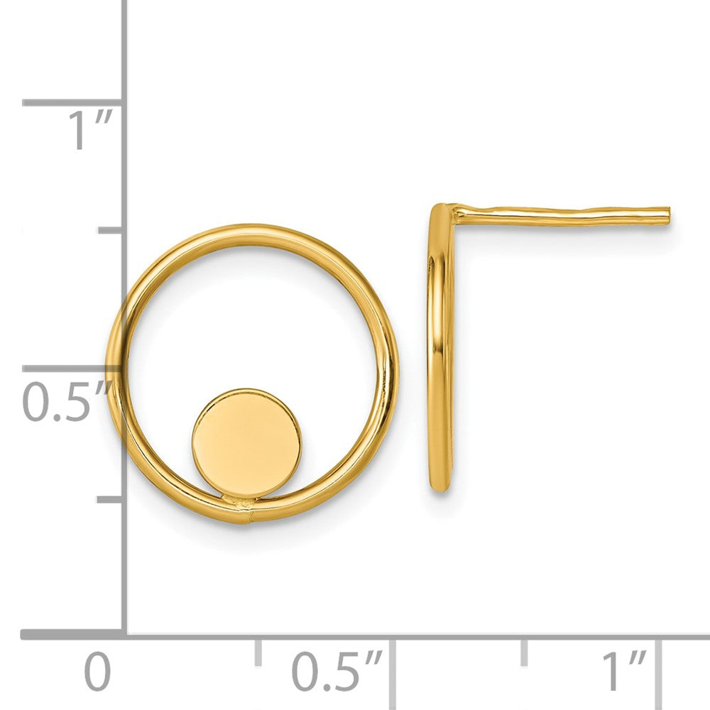 Polished Circle Post Earrings