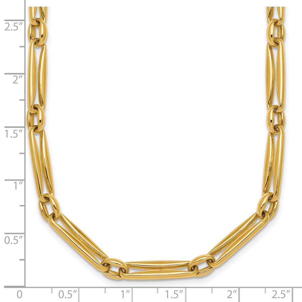 Polished Fancy Long Link 5mm Necklace 18"
