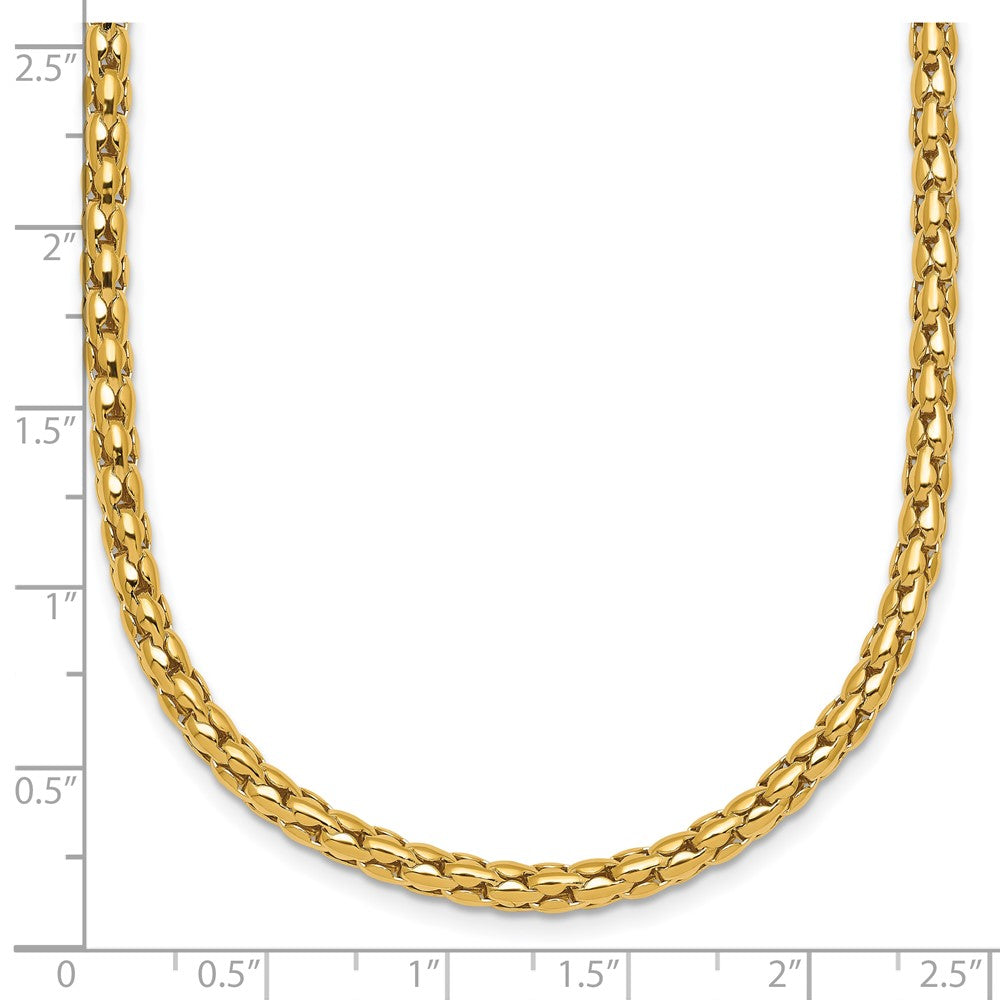 Polished Fancy 3.5mm Necklace 18"