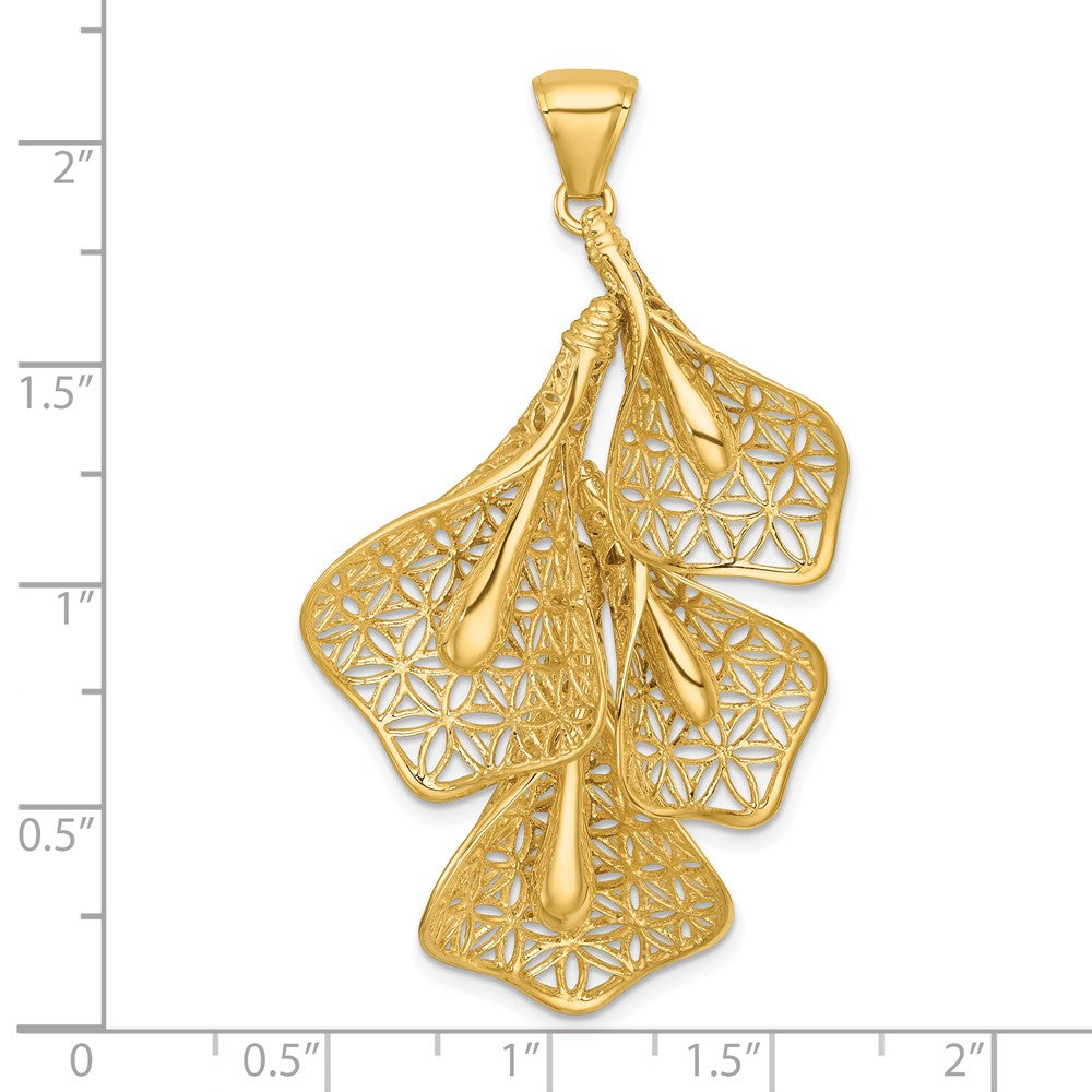 Polished Calla Lilly Flower Pendant