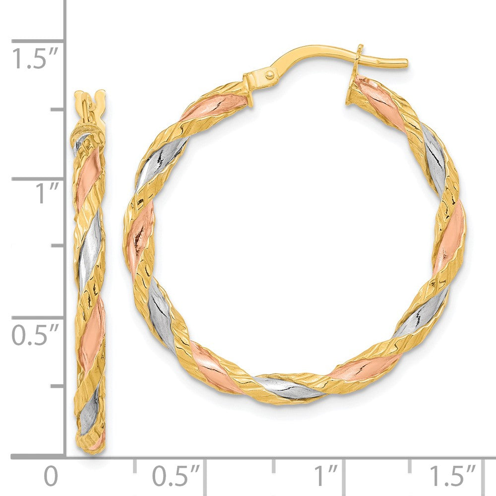 Textured Twisted Hoop Earrings