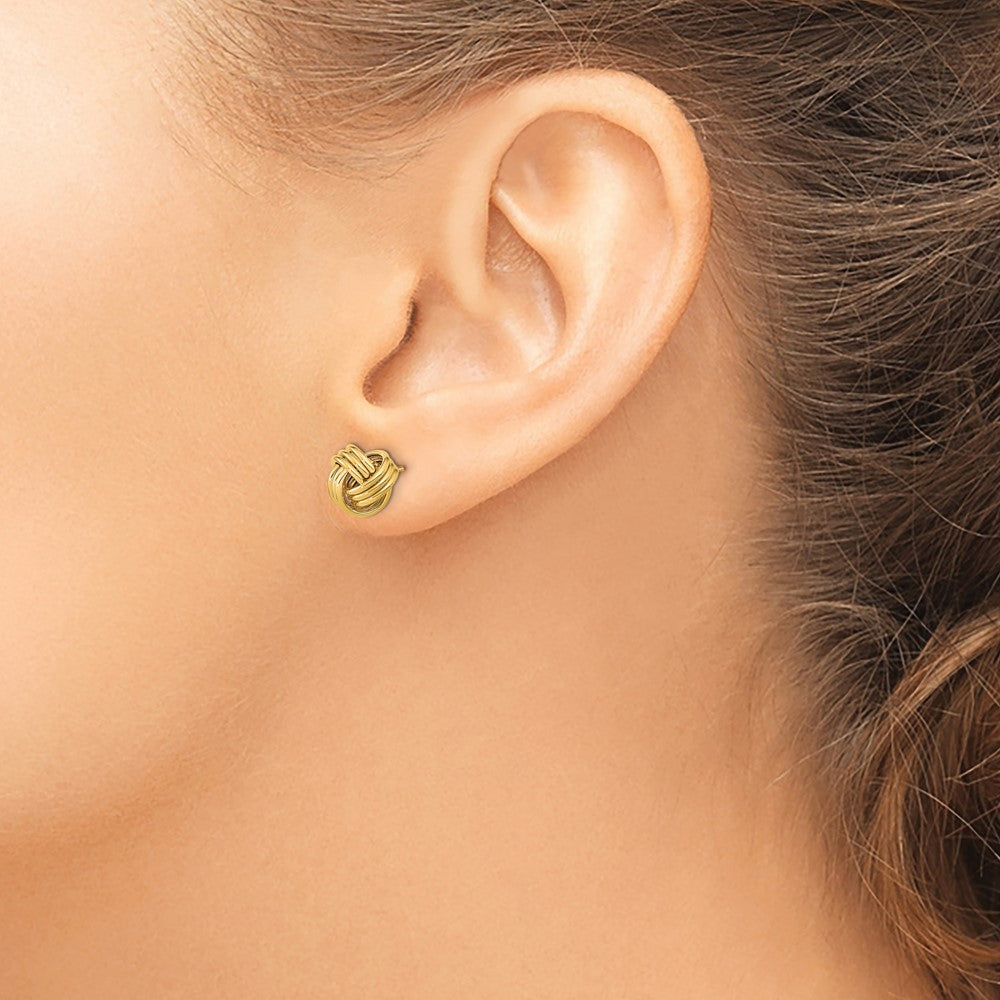 Polished Triple Love Knot Post Earrings