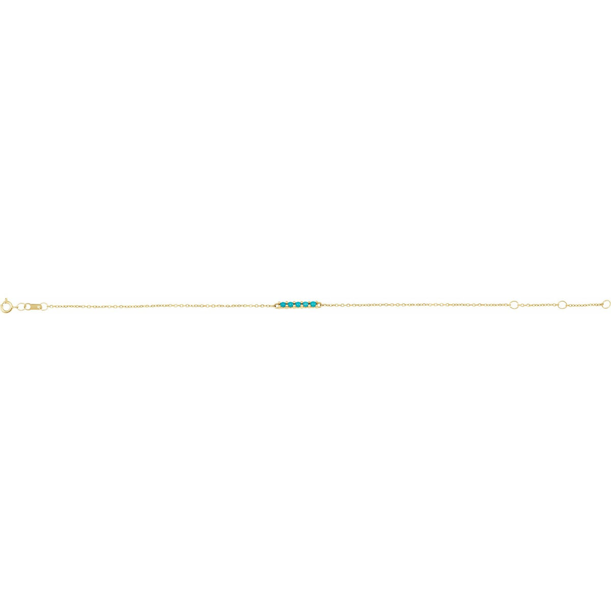 Natural Turquoise Bar 6 1/2-7 1/2" Bracelet