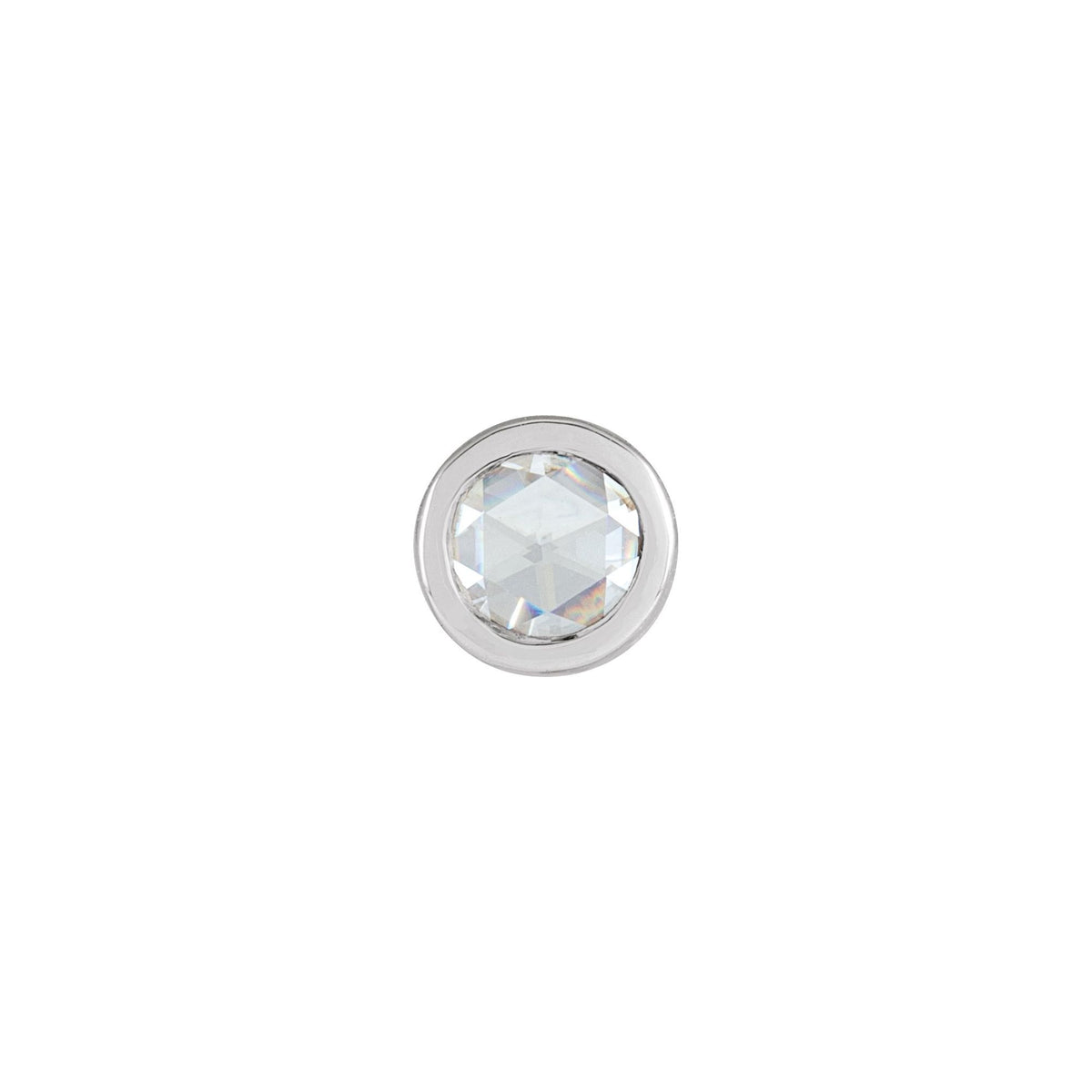 Natural Diamond Round Bezel-Set Pendant