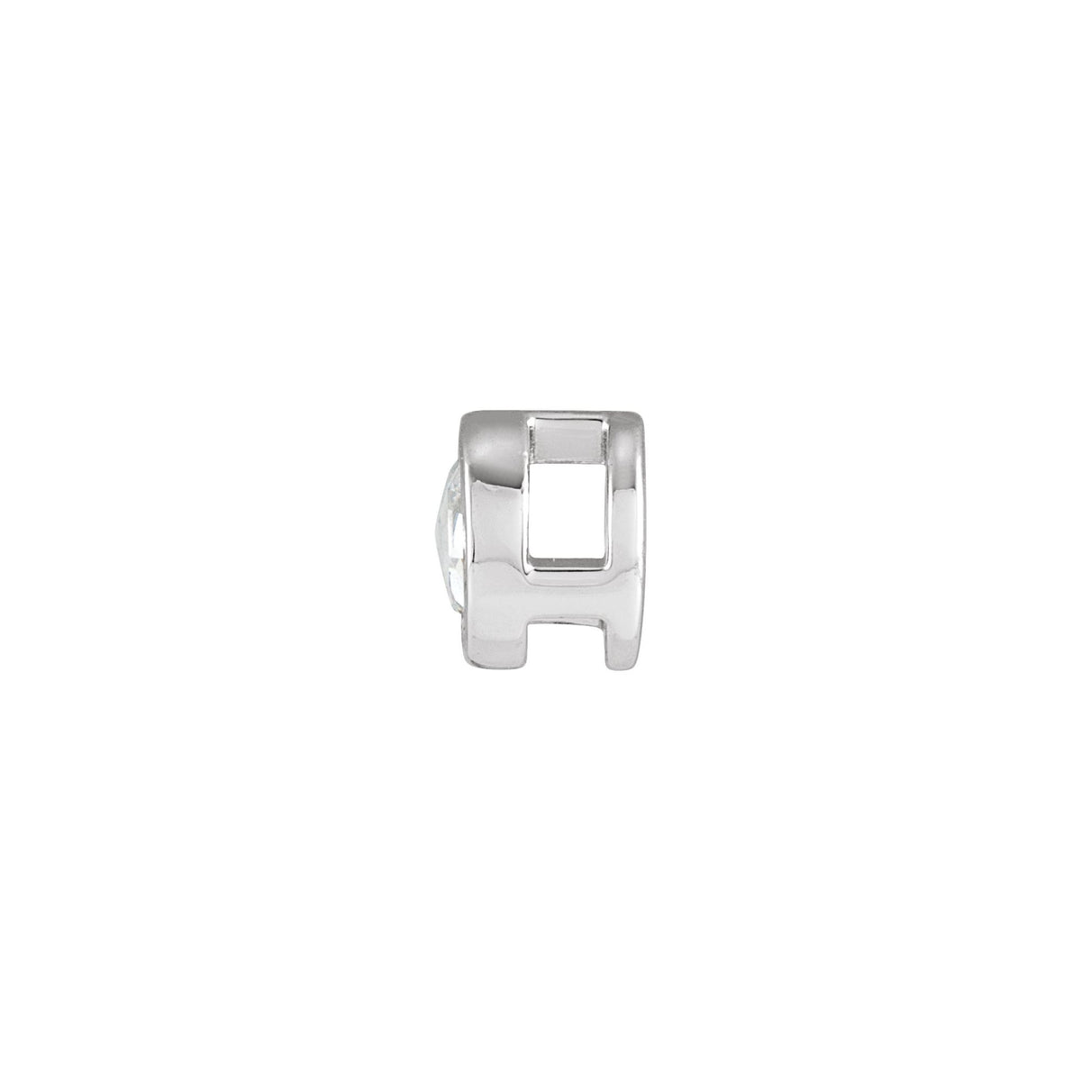 Natural Diamond Round Bezel-Set Pendant