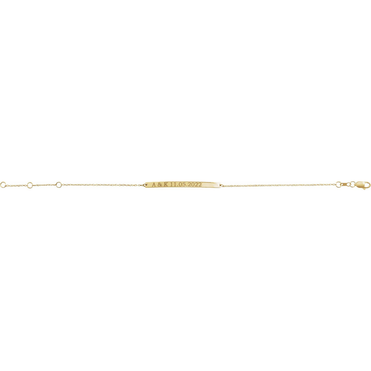 Engravable Skinny Bar 6 1/2-7 1/2" Bracelet