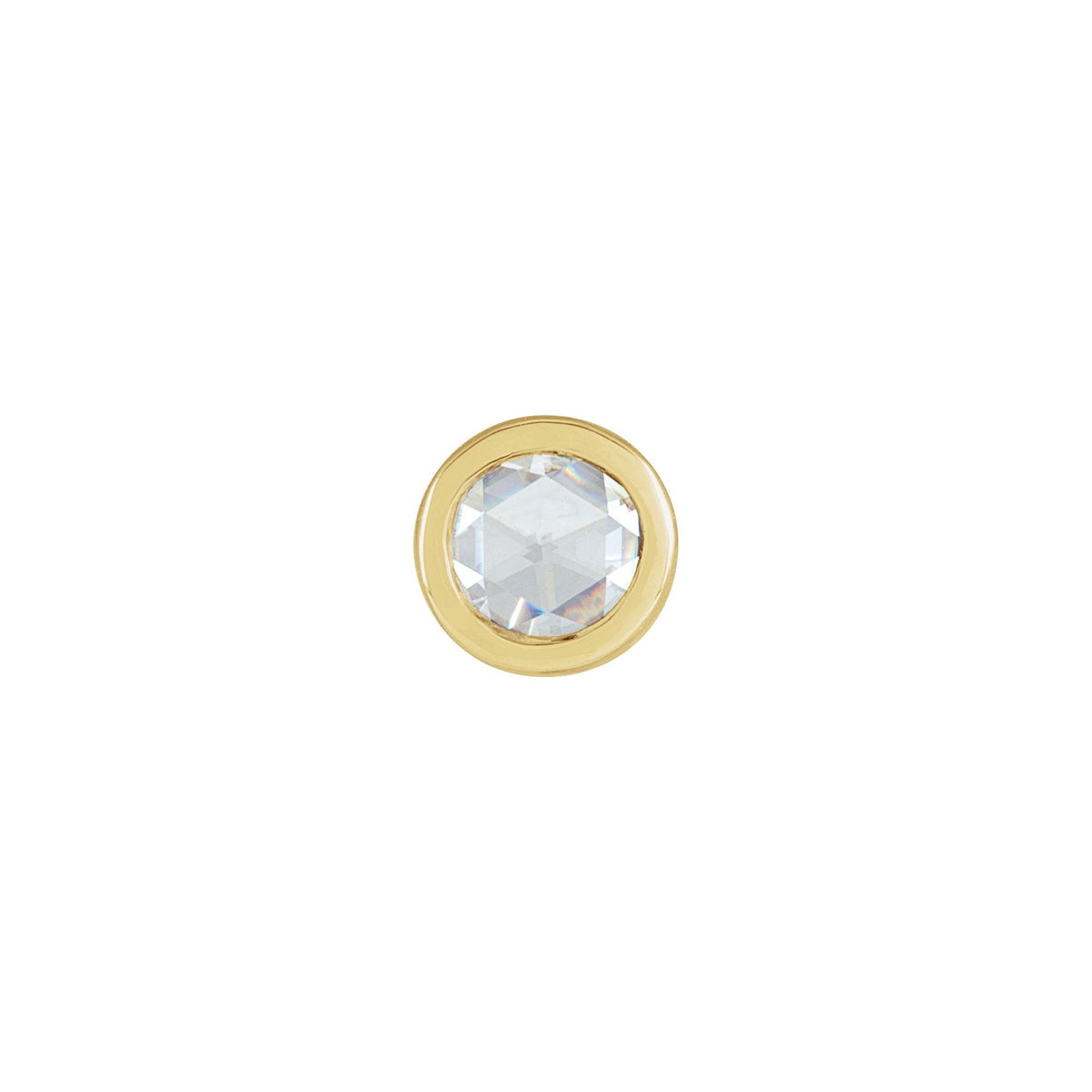 Natural Diamond Round Bezel-Set Pendant