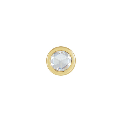 Natural Diamond Round Bezel-Set Pendant