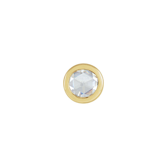 Natural Diamond Round Bezel-Set Pendant