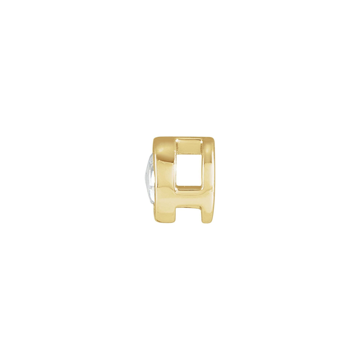 Natural Diamond Round Bezel-Set Pendant