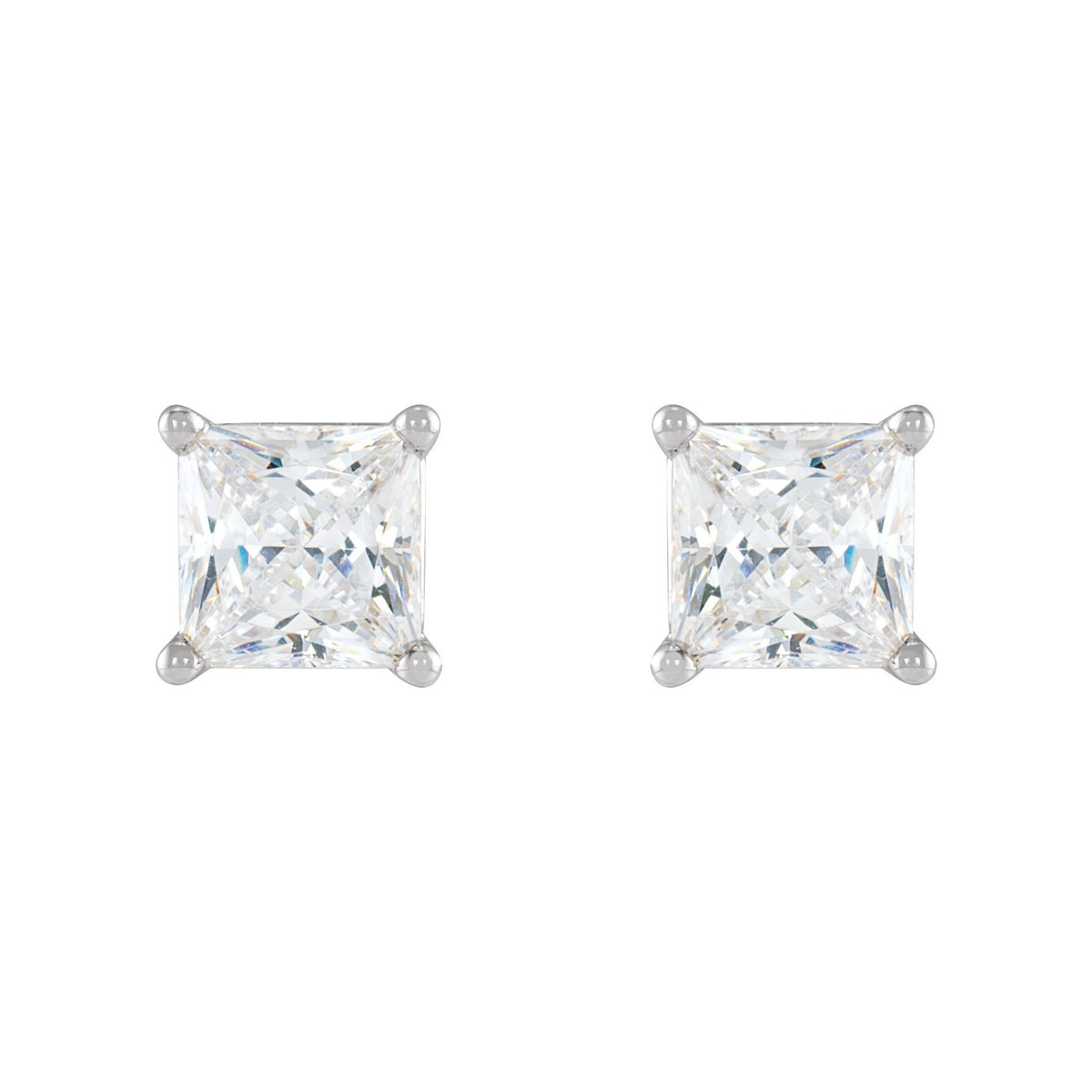 1/2 CTW Natural Diamond Earrings - White Gold
