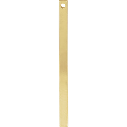 Engravable Four-Sided Bar Pendant