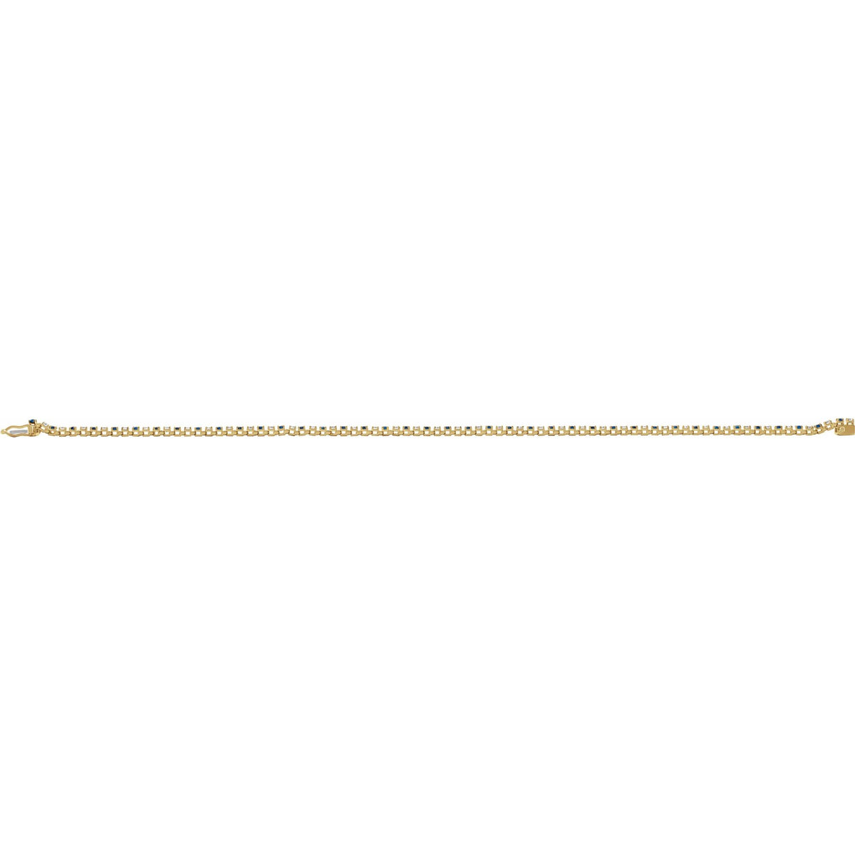 Natural Blue Sapphire & 5/8 CTW Natural Diamond Line 7 1/4" Bracelet