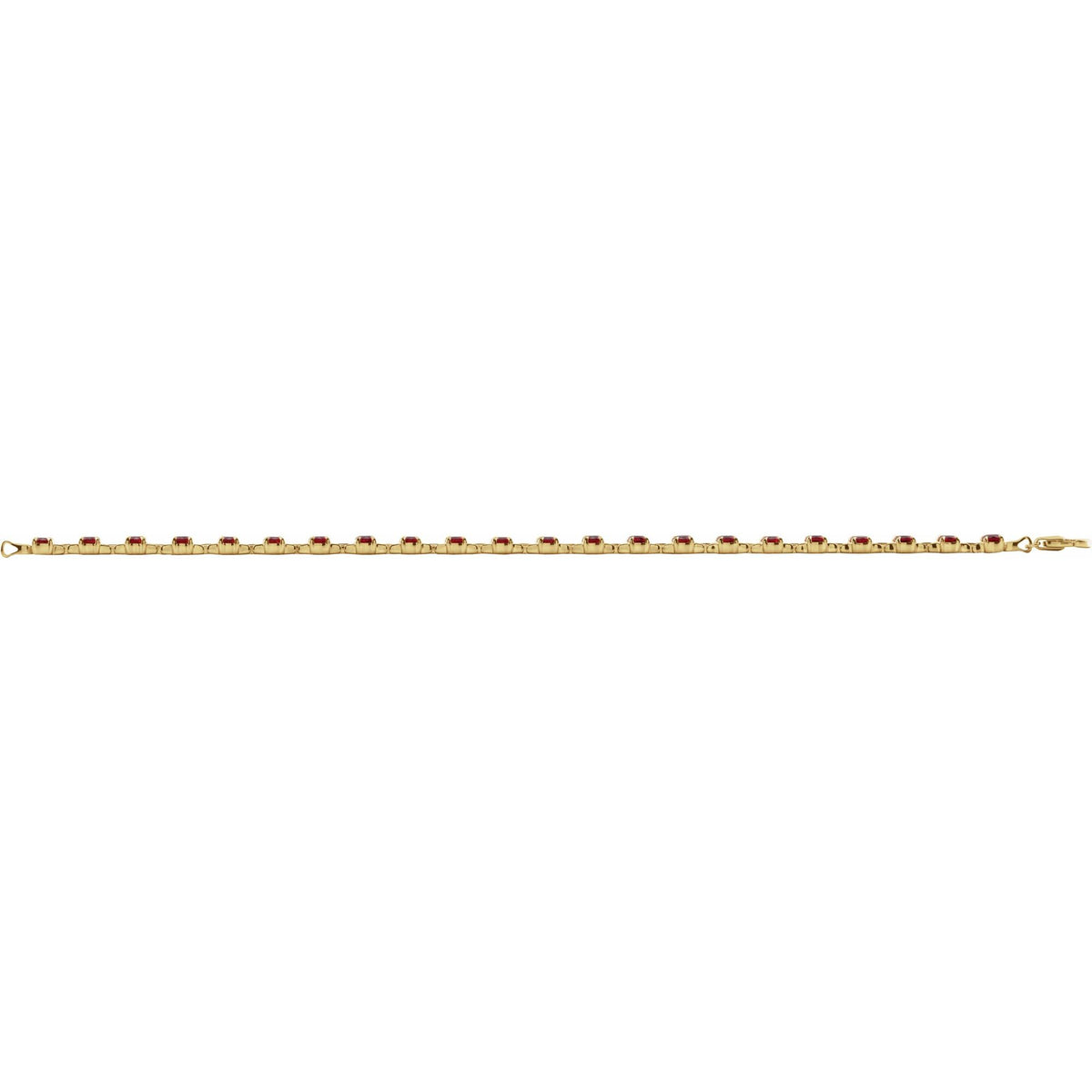 Natural Mozambique Garnet 7 1/4" Line Bracelet