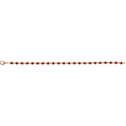 Natural Mozambique Garnet 7 1/4" Line Bracelet