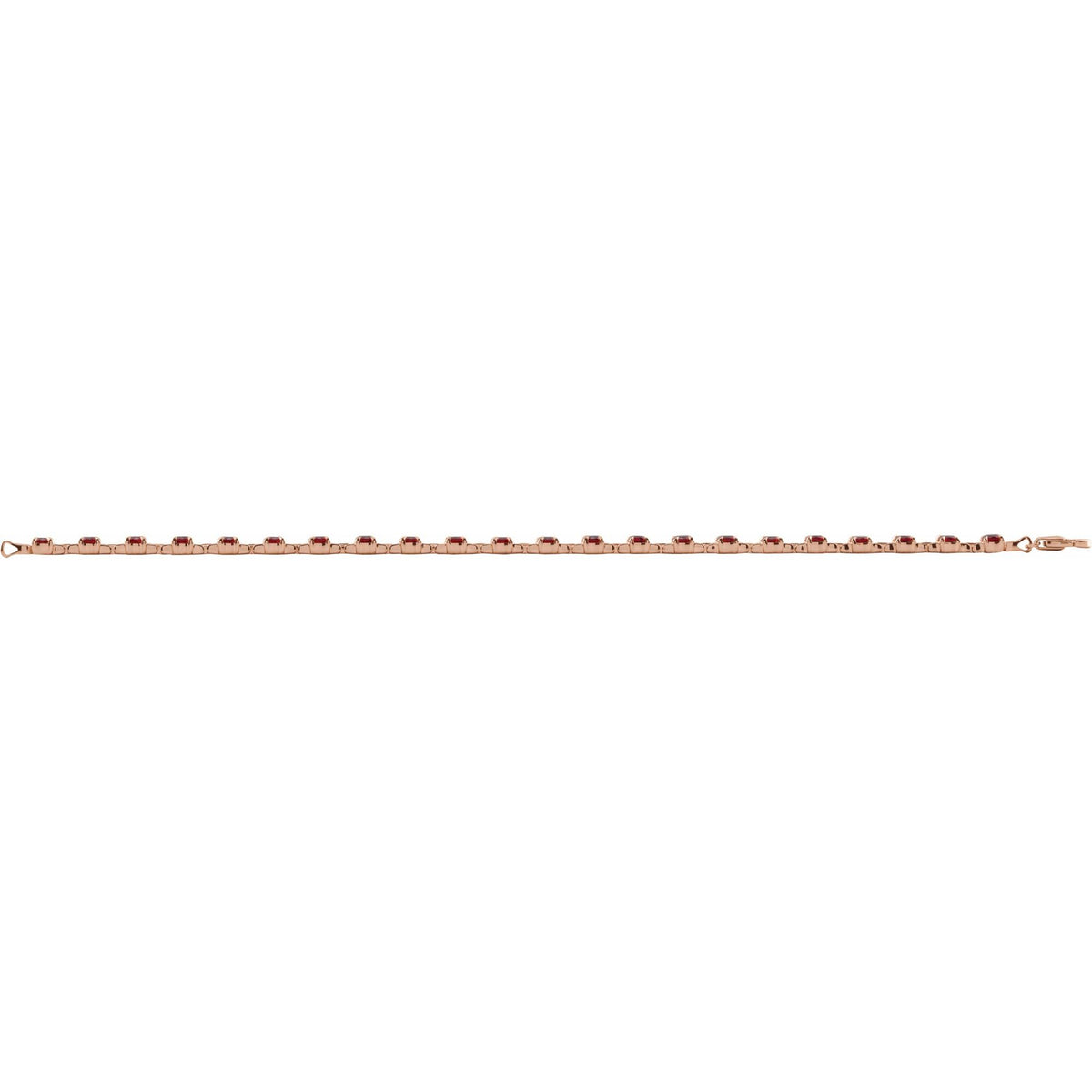 Natural Mozambique Garnet 7 1/4" Line Bracelet