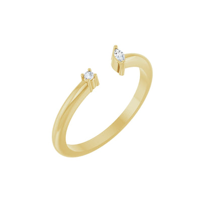 .04 CTW Natural Diamond Negative Space Ring