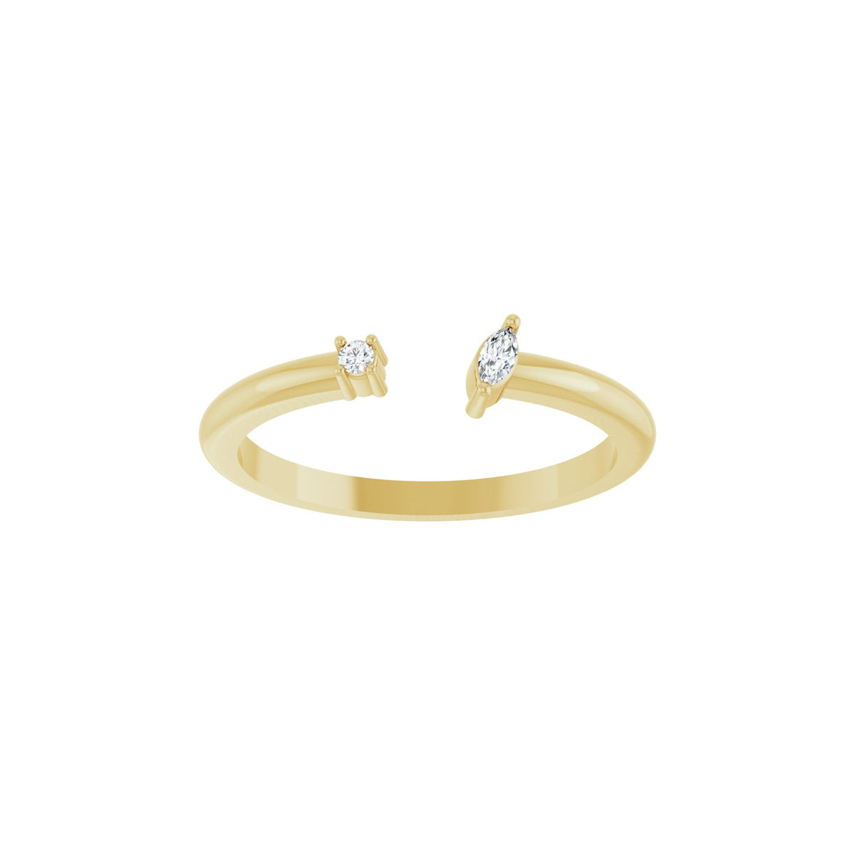 .04 CTW Natural Diamond Negative Space Ring
