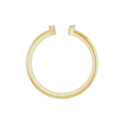 .04 CTW Natural Diamond Negative Space Ring