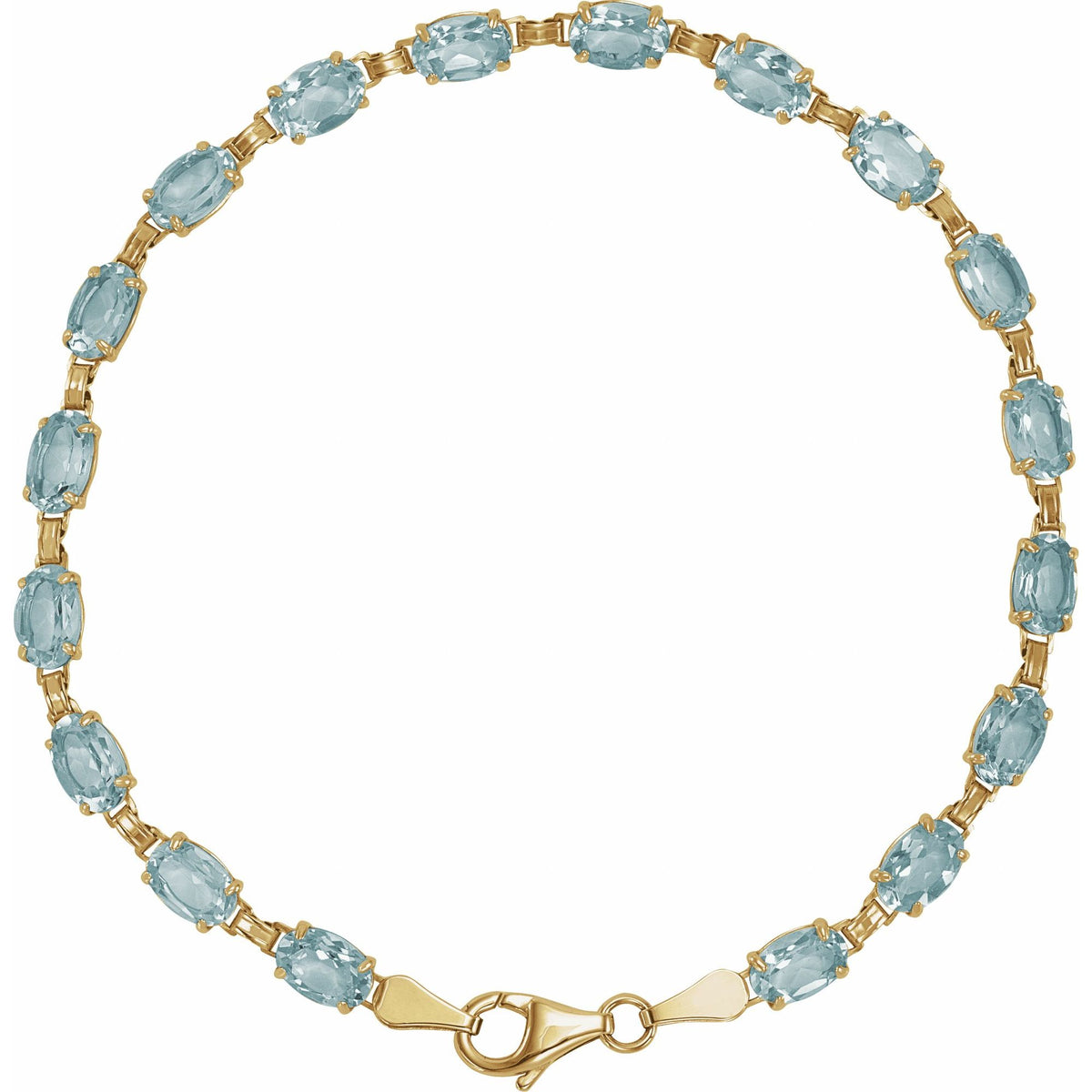 Natural Sky Blue Topaz 7 1/4" Bracelet