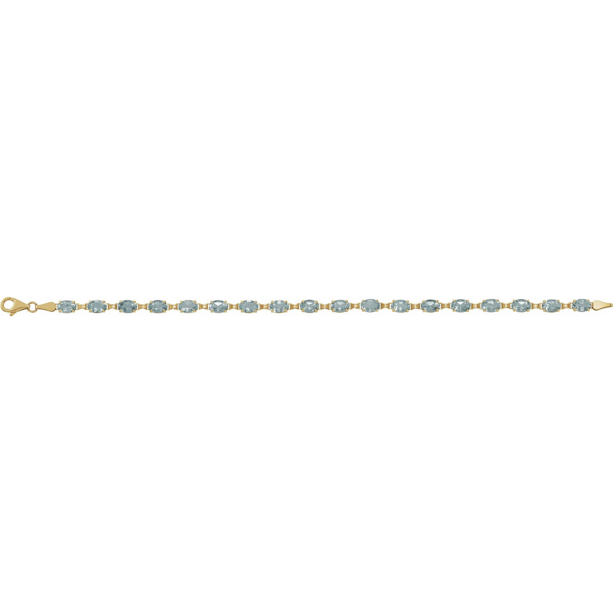 Natural Sky Blue Topaz 7 1/4" Bracelet