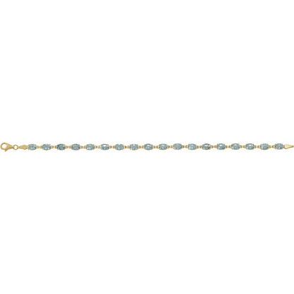 Natural Sky Blue Topaz 7 1/4" Bracelet