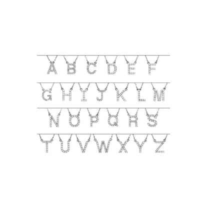 Natural Diamond Initial Necklace