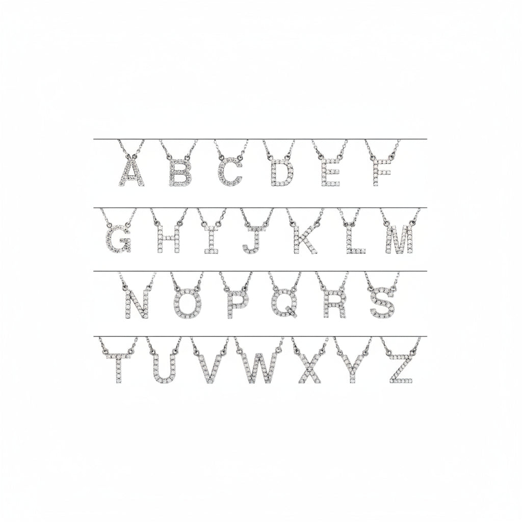 1/8 CTW Natural Diamond Initial H 16" Necklace