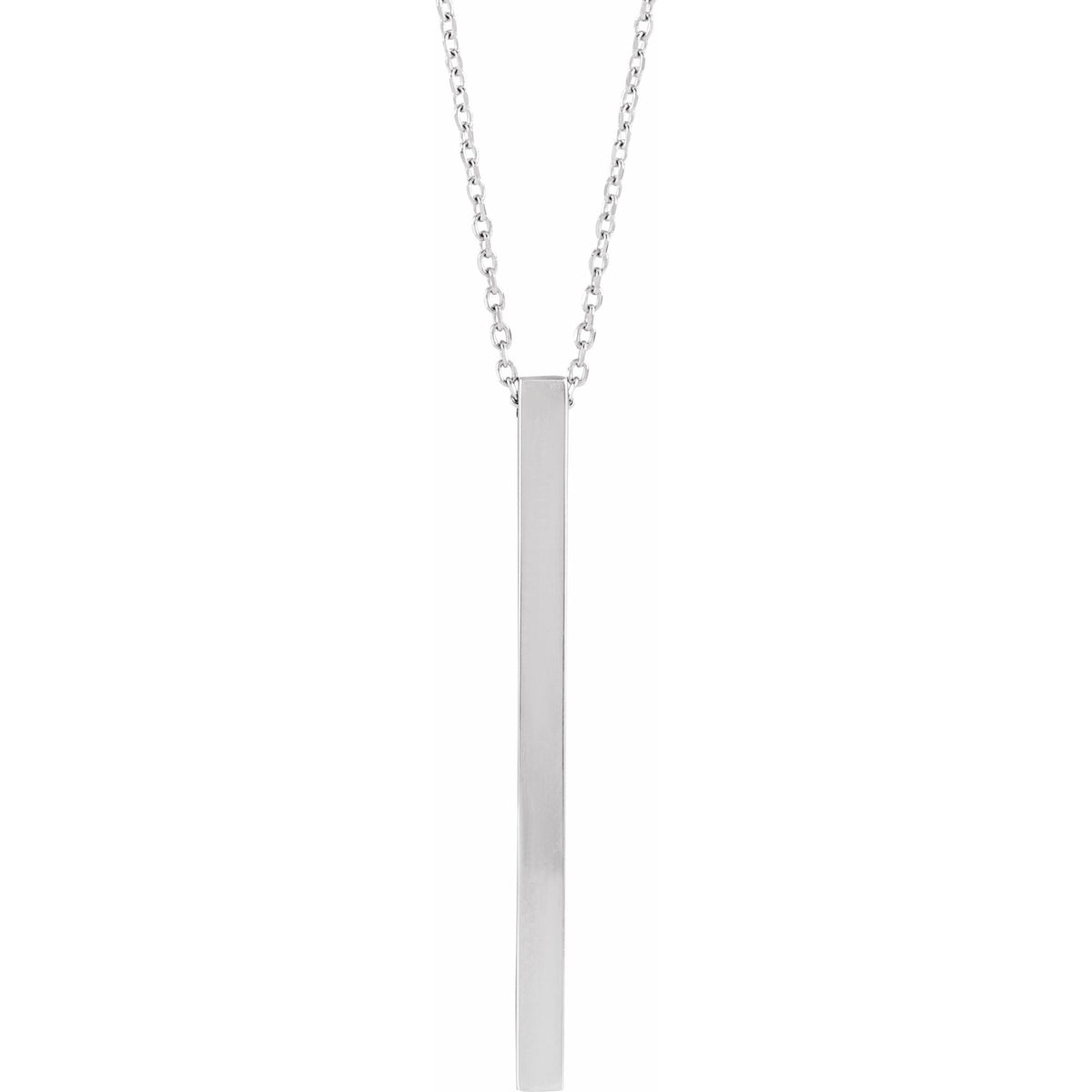 Engravable Four-Sided Bar 16-18" Necklace