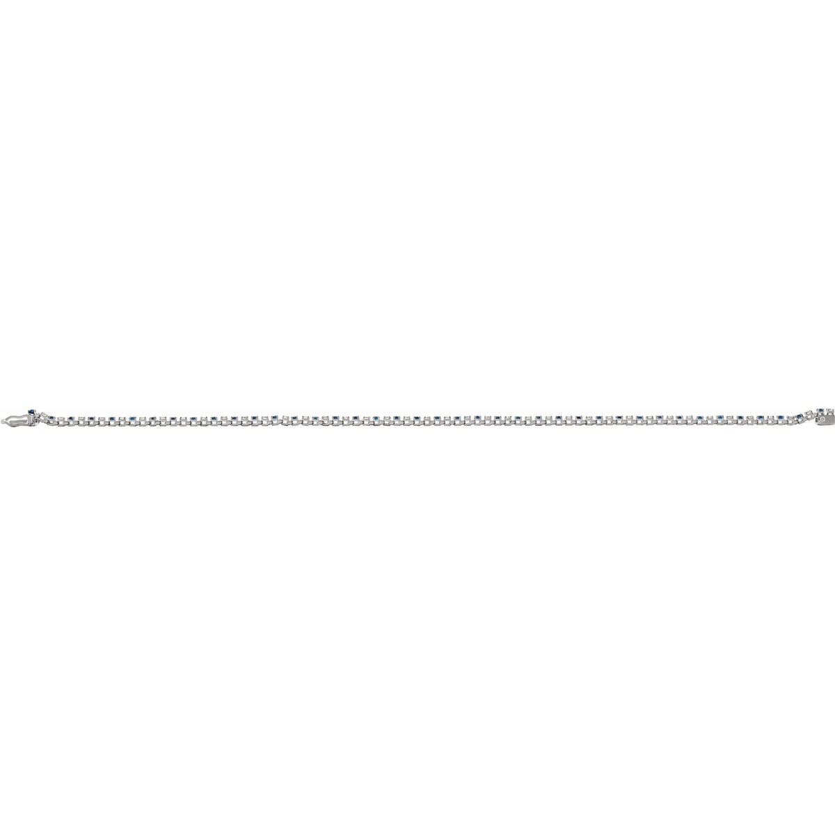Natural Blue Sapphire & 5/8 CTW Natural Diamond Line 7 1/4" Bracelet