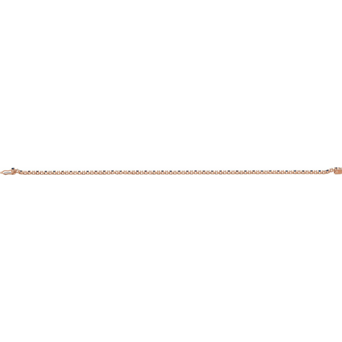Natural Blue Sapphire & 5/8 CTW Natural Diamond Line 7 1/4" Bracelet