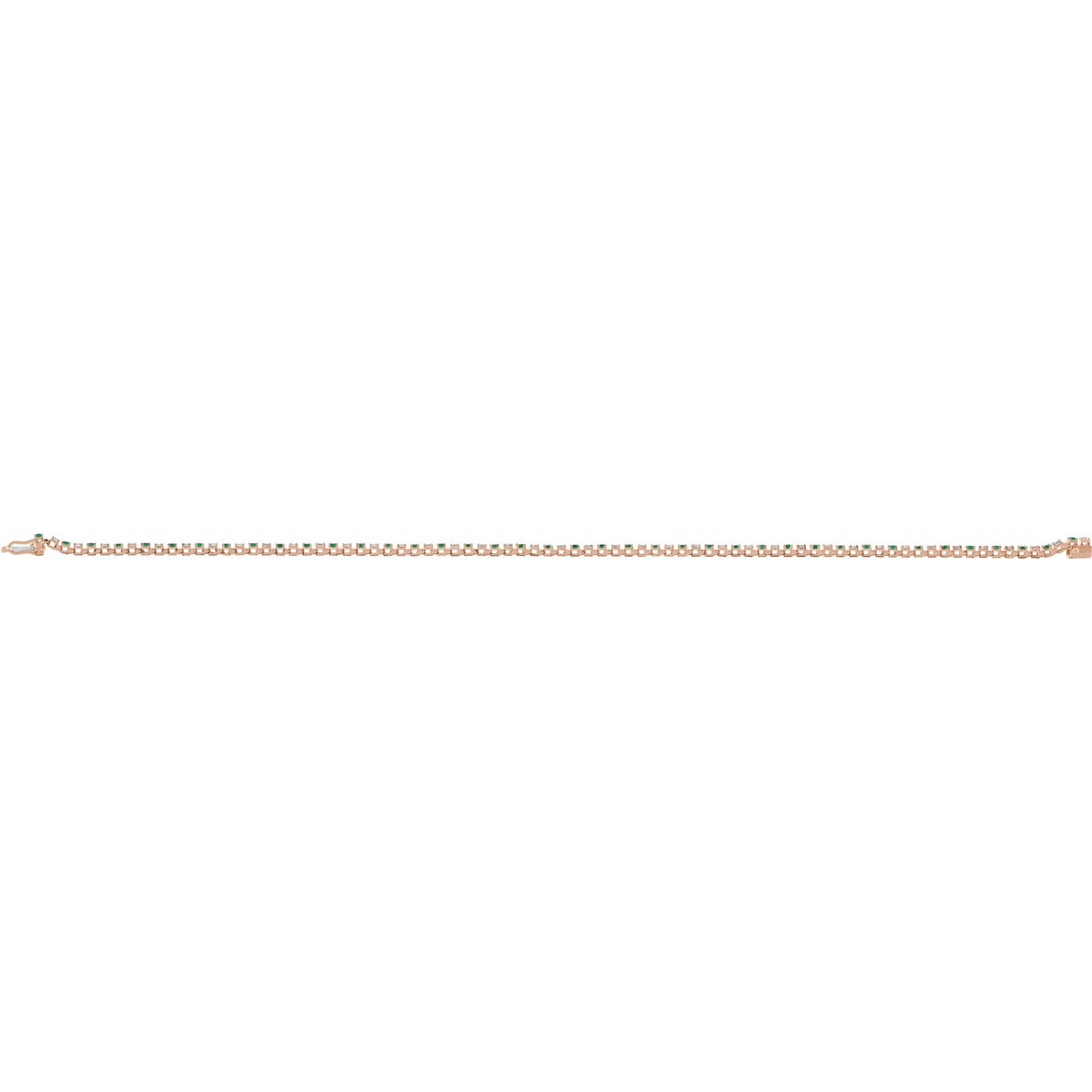 Natural Emerald & 5/8 CTW Natural Diamond Line 7 1/4" Bracelet