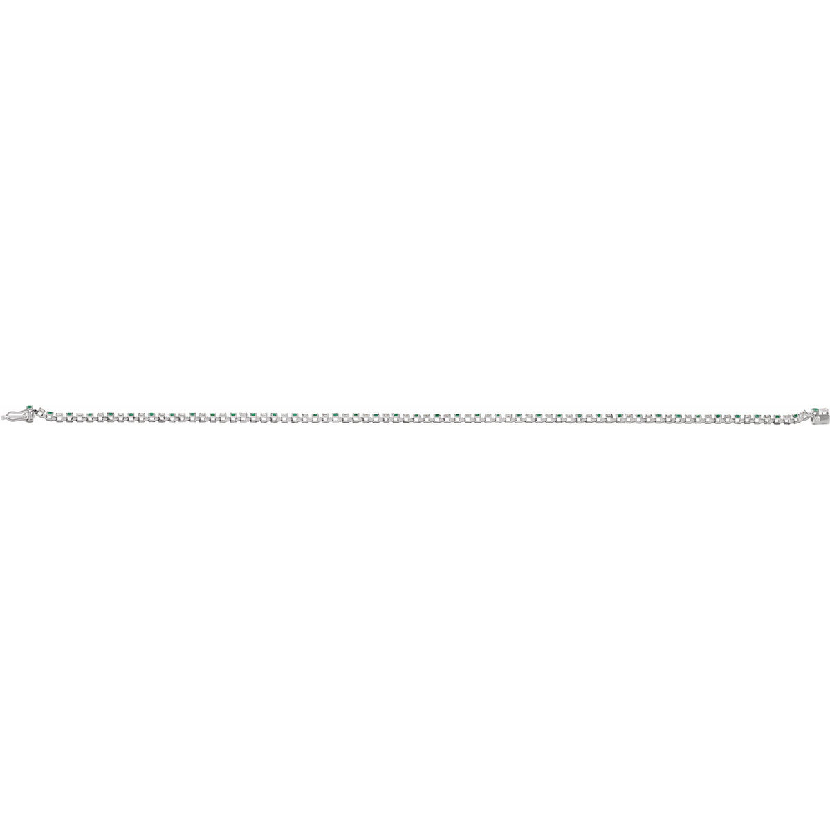 Natural Emerald & 5/8 CTW Natural Diamond Line 7 1/4" Bracelet