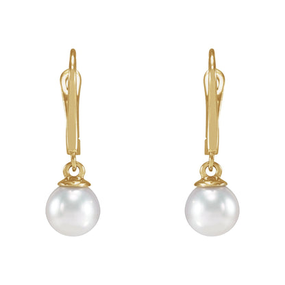 Cultured White Freshwater Pearl Earrings