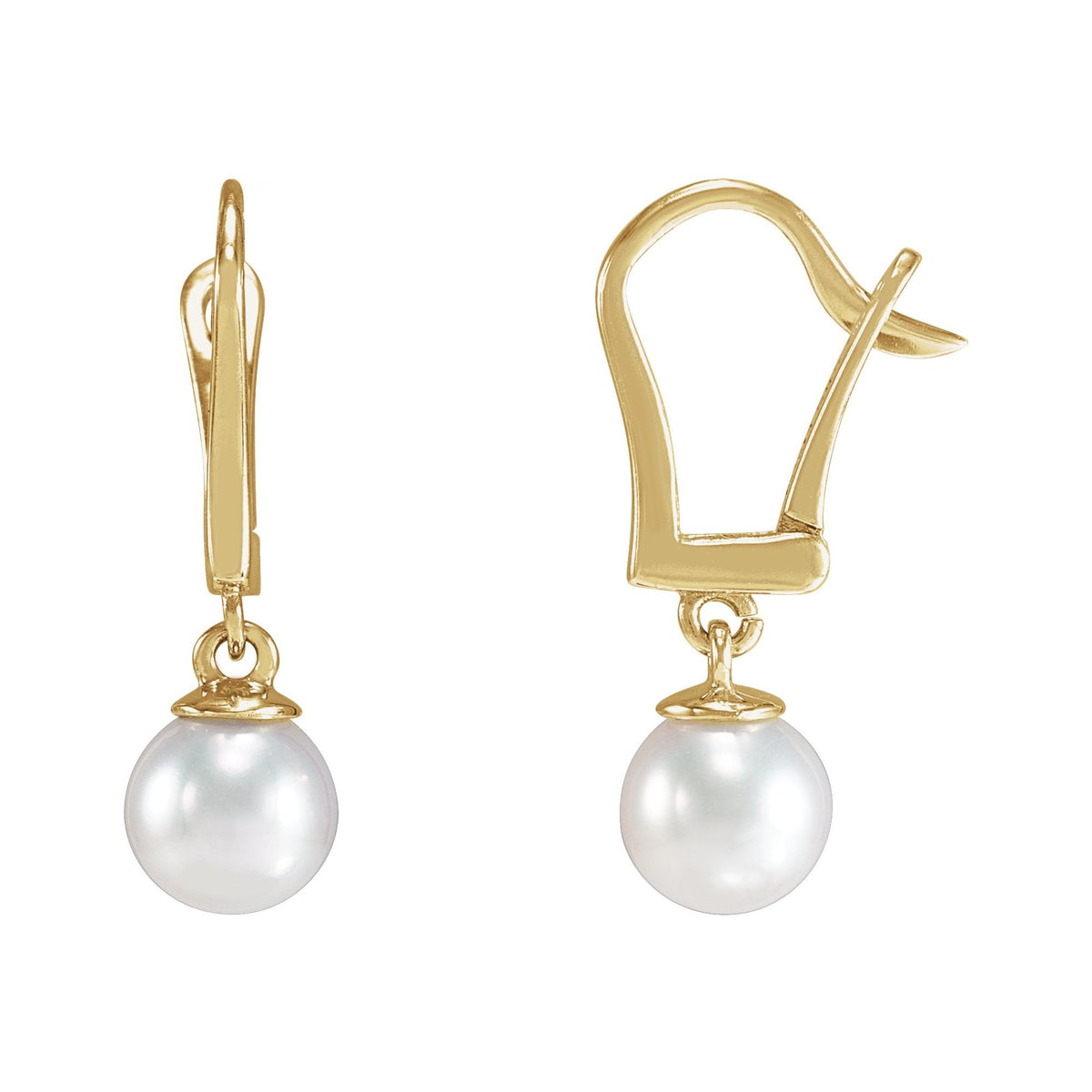 Cultured White Freshwater Pearl Earrings