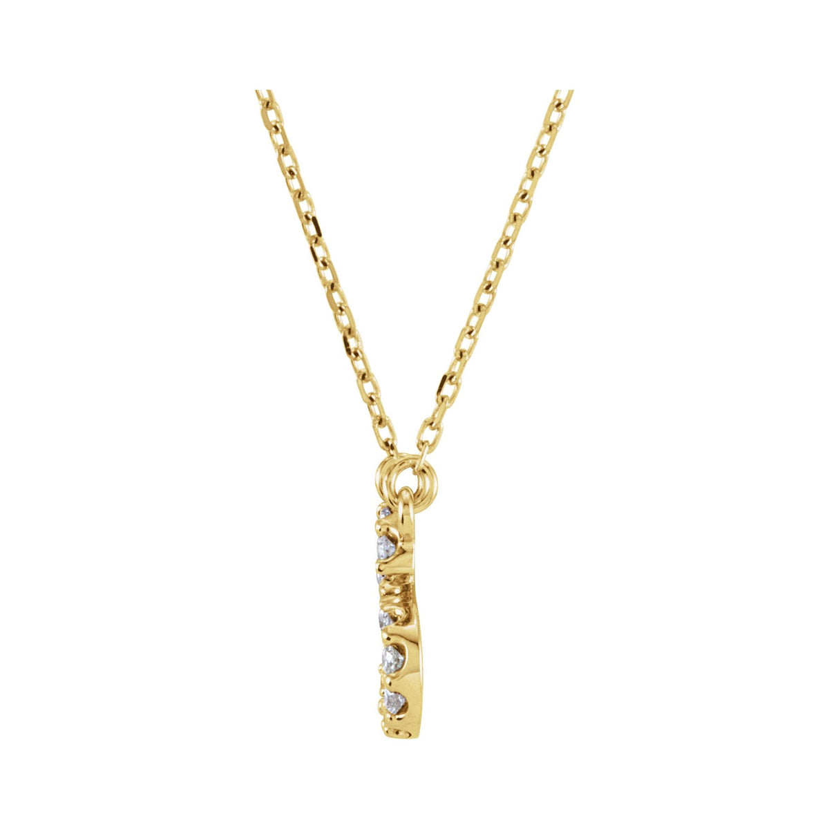1/8 CTW Natural Diamond Initial H 16" Necklace