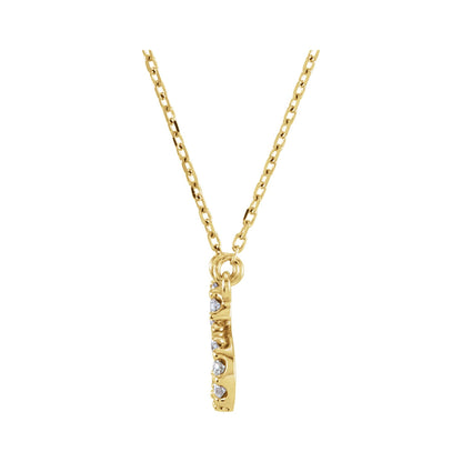 Natural Diamond Initial Necklace