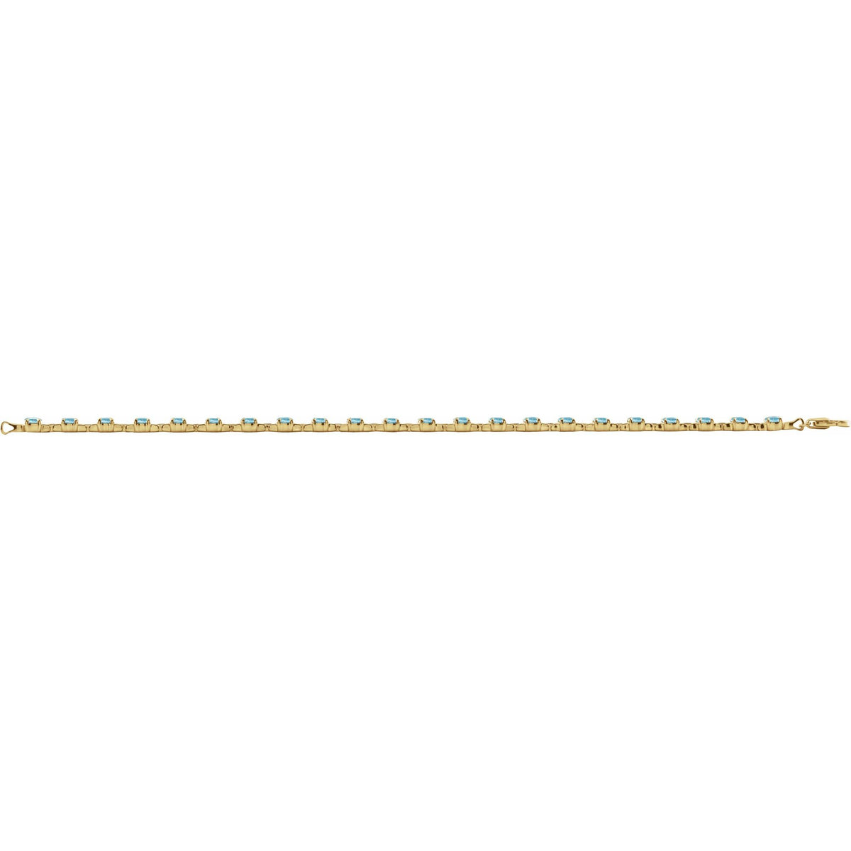 Natural Sky Blue Topaz 7 1/4" Line Bracelet