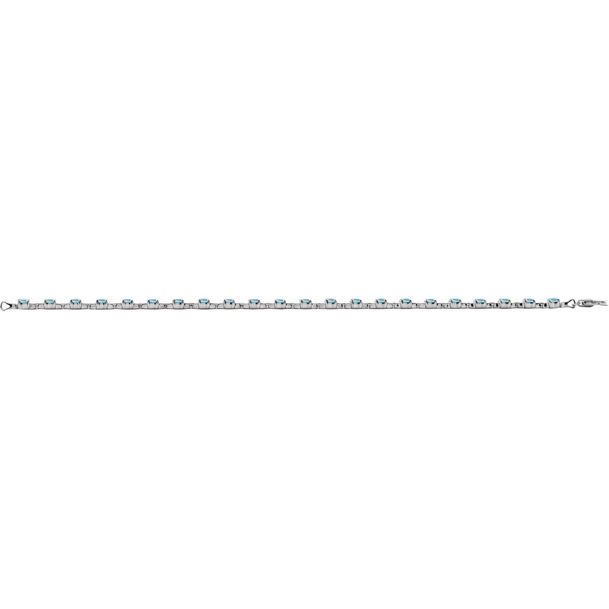 Natural Sky Blue Topaz 7 1/4" Line Bracelet