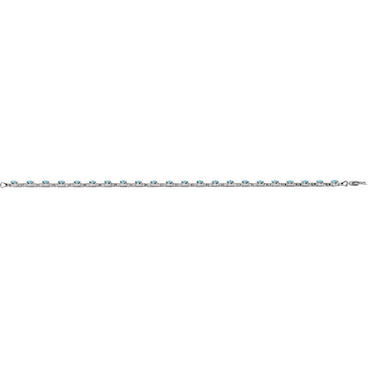 Natural Sky Blue Topaz 7 1/4" Line Bracelet