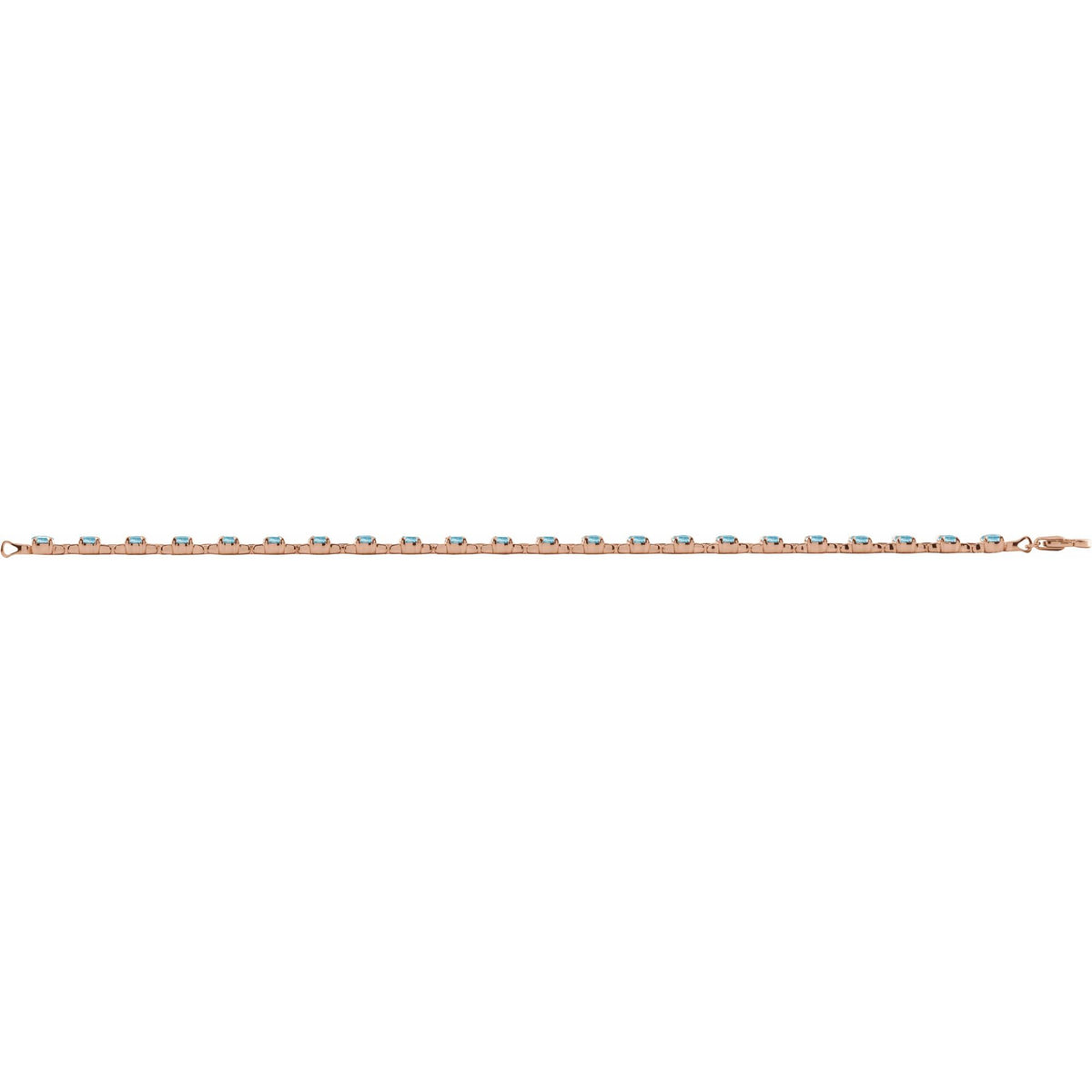 Natural Sky Blue Topaz 7 1/4" Line Bracelet