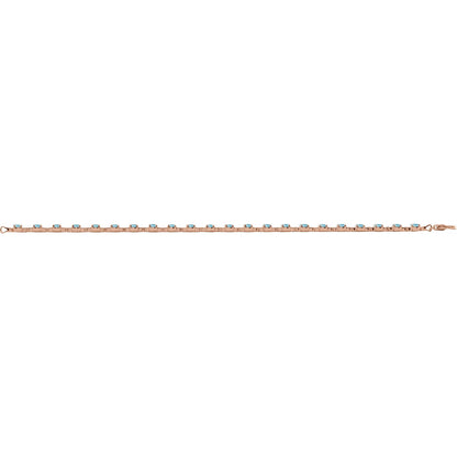 Natural Sky Blue Topaz 7 1/4" Line Bracelet