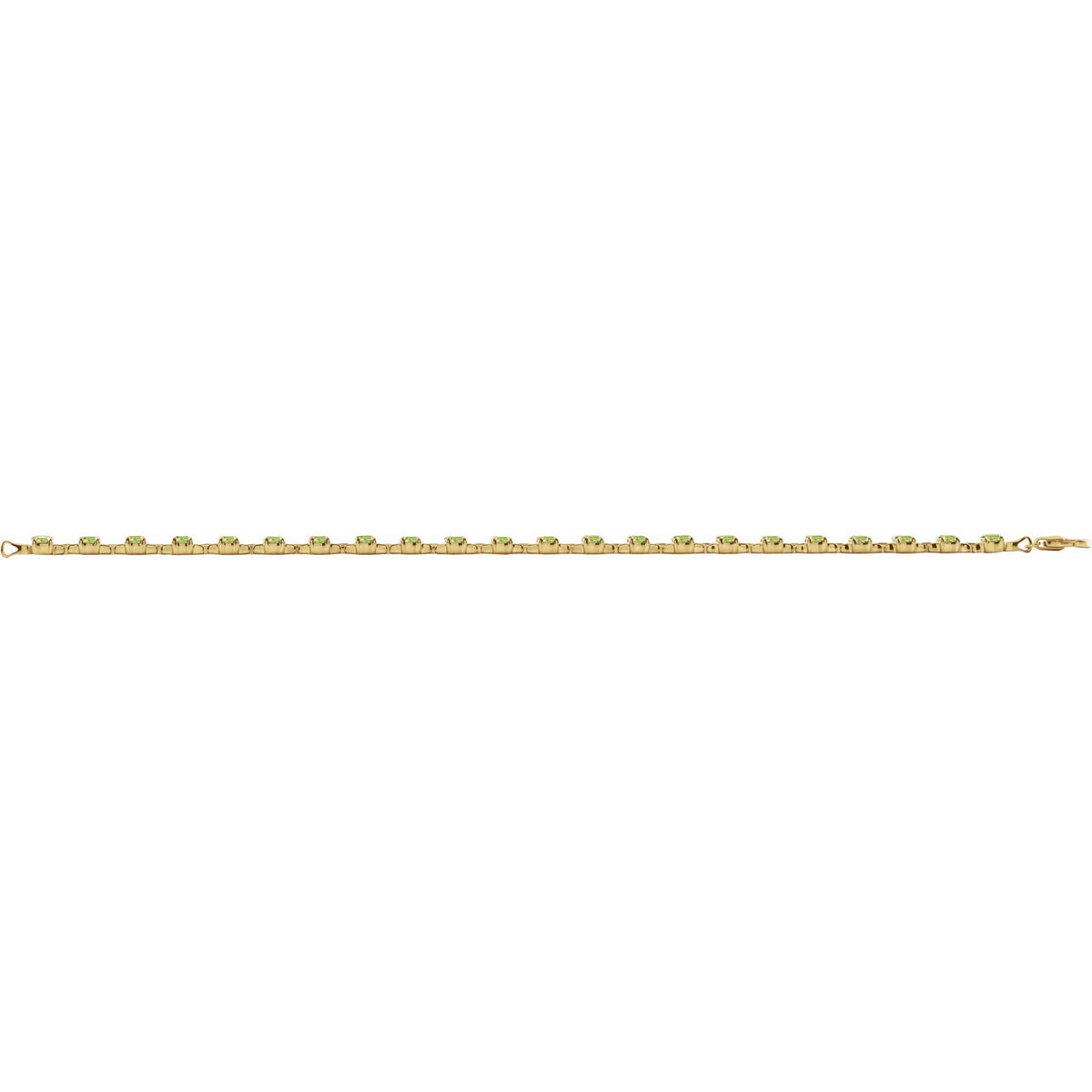 Natural Peridot 7 1/4" Line Bracelet