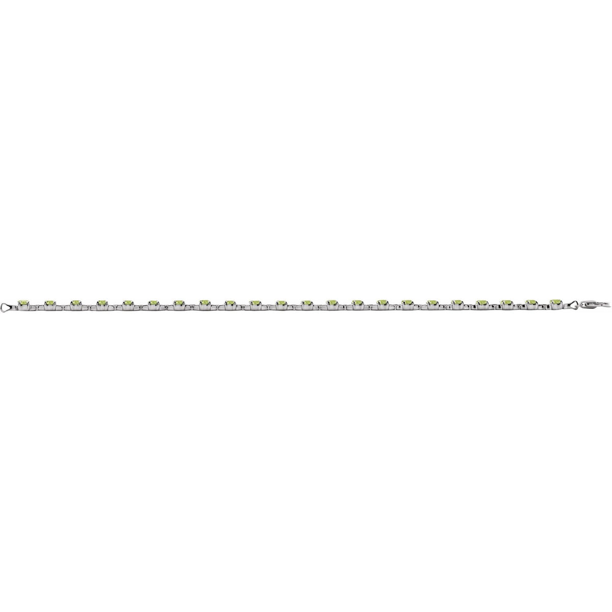 Natural Peridot 7 1/4" Line Bracelet